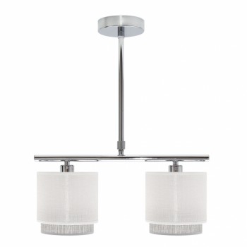 Distribuidor - Lâmpadas Diversas | Lâmpadas Modernas | LAMPARA KENYA 2XE14 BLANCA/GRIS REGX40X14 CM Ref: 111052001
